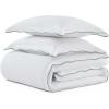 Martha Stewart – Queen Duvet Cover Set, Crisp & Smooth Bedding with a Cotton Percale Lightweight Feel, Reversible 3 Piece Bed Set with Matching Pillowcases (Simple Scallop Blue)(Simple Scallop Green)