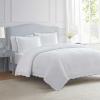Martha Stewart – Queen Duvet Cover Set, Crisp & Smooth Bedding with a Cotton Percale Lightweight Feel, Reversible 3 Piece Bed Set with Matching Pillowcases (Simple Scallop Blue)(Simple Scallop Blue)