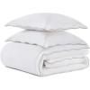 Martha Stewart – Queen Duvet Cover Set, Crisp & Smooth Bedding with a Cotton Percale Lightweight Feel, Reversible 3 Piece Bed Set with Matching Pillowcases (Simple Scallop Blue)(Simple Scallop Beige)