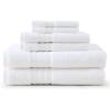 Martha Stewart – Bath Towels, Soft & Absorbent 100% Cotton Towels, Plush 700 GSM, 6-Piece Bathroom Towel Set with Textured Dobby Weave (Skyland Manor White)(Skyland Manor White)