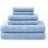 Martha Stewart – Bath Towels, Soft & Absorbent 100% Cotton Towels, Solid 500 GSM, 6-Piece Bathroom Towel Set with Textured Weave (Bedford Cottage Blue)(Bedford Cottage Blue)