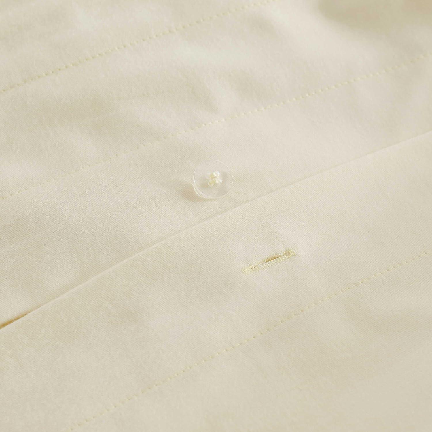 image:imageMartha Stewart Queen Duvet Cover Set 100 Soft Cotton Blend Bedding Corner Ties amp Button Closure 3 Piece Bed Set with Matching Pillowcases Scallop BlueWhite