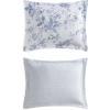 Martha Stewart – Queen Comforter Set, 100% Silky Smooth Cotton Sateen Floral Bedding for Year Round Comfort, 3 Piece Bed Set with Matching Pillowcases (Tea Rose Pink)(Songbird Blue)