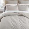 Martha Stewart – Queen Duvet Cover Set, 100% Soft Cotton Blend Bedding, Corner Ties & Button Closure, 3 Piece Bed Set with Matching Pillowcases (Scallop Blue)(Grey)