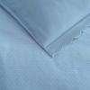 Martha Stewart – Queen Duvet Cover Set, 100% Soft Cotton Blend Bedding, Corner Ties & Button Closure, 3 Piece Bed Set with Matching Pillowcases (Scallop Blue)(Blue)