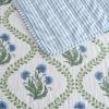 Martha Stewart – Queen Quilt Set, 100% Soft Cotton Floral Bedding for Year Round Comfort, 3 Piece Bed Set with Matching Pillowcases (Chloe Green)(Chloe Green)