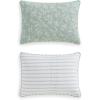 Martha Stewart – Queen Quilt Set, 100% Soft Cotton Floral Bedding for Year Round Comfort, 3 Piece Bed Set with Matching Pillowcases (Chloe Green)(French Bird Floral Green)
