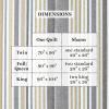Martha Stewart – Queen Quilt Set, 100% Soft & Breathable Bedding with a Lightweight Feel for Year Round Comfort, 3 Piece Bed Set with Matching Pillowcases (Olivia Gingham Blue)(Lefferts Stripe)