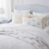Martha Stewart – Queen Quilt Set, 100% Soft & Breathable Bedding with a Lightweight Feel for Year Round Comfort, 3 Piece Bed Set with Matching Pillowcases (Olivia Gingham Blue)(Layered Branches Beige)