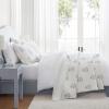 Martha Stewart – Queen Quilt Set, 100% Soft & Breathable Bedding with a Lightweight Feel for Year Round Comfort, 3 Piece Bed Set with Matching Pillowcases (Olivia Gingham Blue)(Flower Block Blue)
