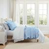 Martha Stewart – Queen Quilt Set, 100% Soft & Breathable Bedding with a Lightweight Feel for Year Round Comfort, 3 Piece Bed Set with Matching Pillowcases (Olivia Gingham Blue)(Olivia Gingham Blue)