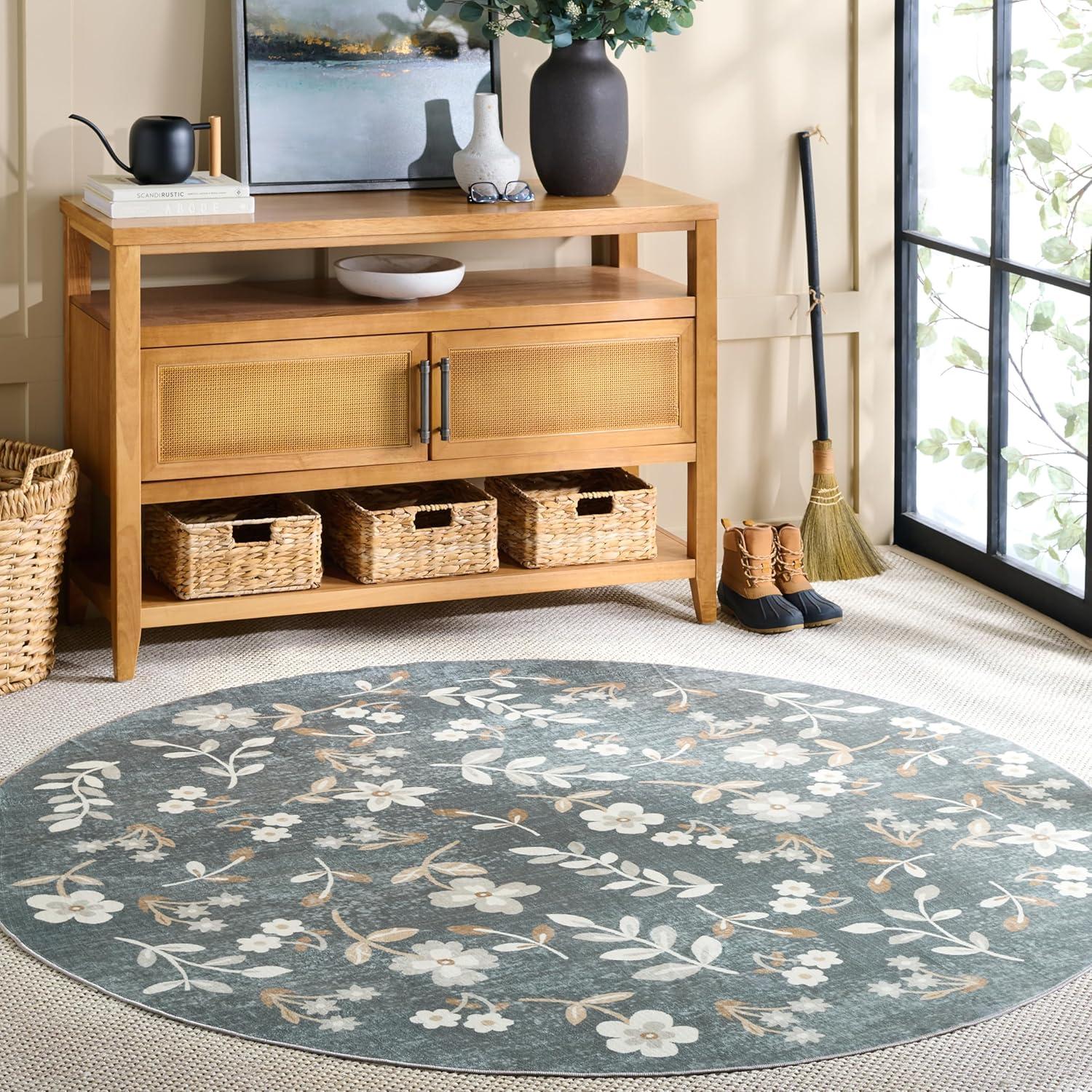 image:imageMartha Stewart x SAFAVIEH Machine Washable Area Rug Collection 5 x 8 Dark Grey amp Beige Slip Resistant amp Easy Cleaning Ideal for Ideal for Living Room Bedroom Dining Space MSRW197GDark GreyBeige