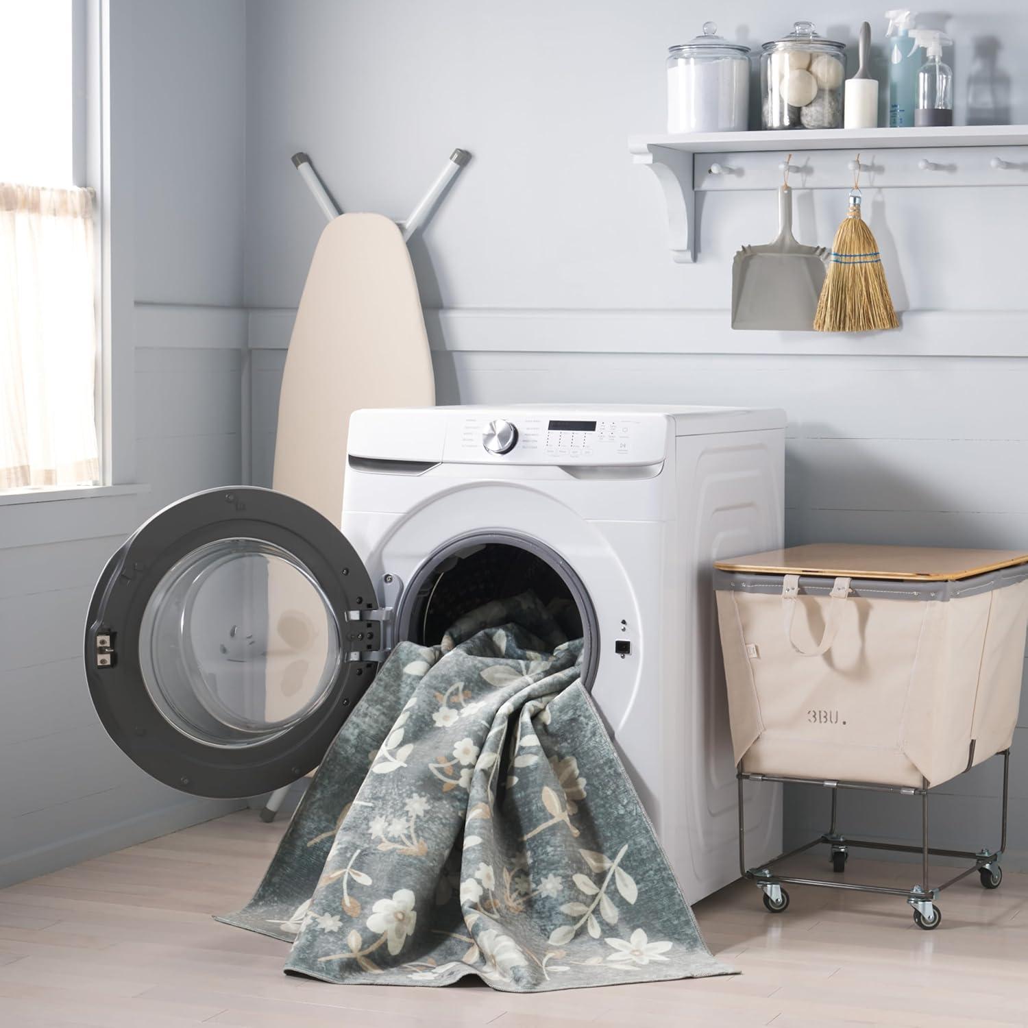image:imageMartha Stewart x SAFAVIEH Machine Washable Area Rug Collection 5 x 8 Dark Grey amp Beige Slip Resistant amp Easy Cleaning Ideal for Ideal for Living Room Bedroom Dining Space MSRW197GDark GreyBeige