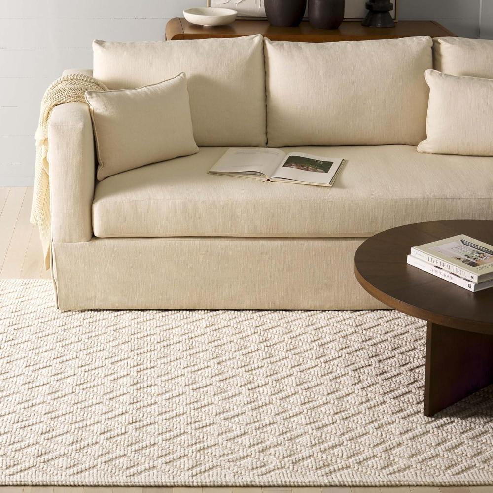 image:imageMartha Stewart x SAFAVIEH Area Rug Collection 4 x 6 Ivory Handmade Wool Ideal for Living Room Foyer Bedroom Accent Space MSR3504AIvory