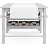 Martha Stewart Kids’ Art Table and Stools Set – Gray: Wooden Kids’ Activity Table and Chairs Set w/Storage, Bins Paper Roll for Coloring & Craft Activities | Study & Play Desk for Playroom Furniture(Grey)