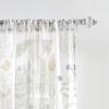 Martha Stewart Marthas Garden Floral Semi-Sheer Rod Pocket Window Curtain Single Panel, 84″, Multi(Gold)