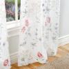 Martha Stewart Marthas Garden Floral Semi-Sheer Rod Pocket Window Curtain Single Panel, 84″, Multi(Multi Floral)