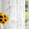 Martha Stewart Marthas Garden Floral Semi-Sheer Rod Pocket Window Curtain Single Panel, 84″, Multi(Multi Floral)