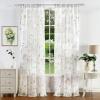 Martha Stewart Marthas Garden Floral Semi-Sheer Rod Pocket Window Curtain Single Panel, 84″, Multi(Gold Floral)