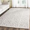Martha Stewart x SAFAVIEH Area Rug Collection – 5′ x 8′, Whetstone Grey, Handmade Wool, Marais Scroll Design, Ideal for Living Room, Bedroom, Office, Dining Space (MSR4324A)
