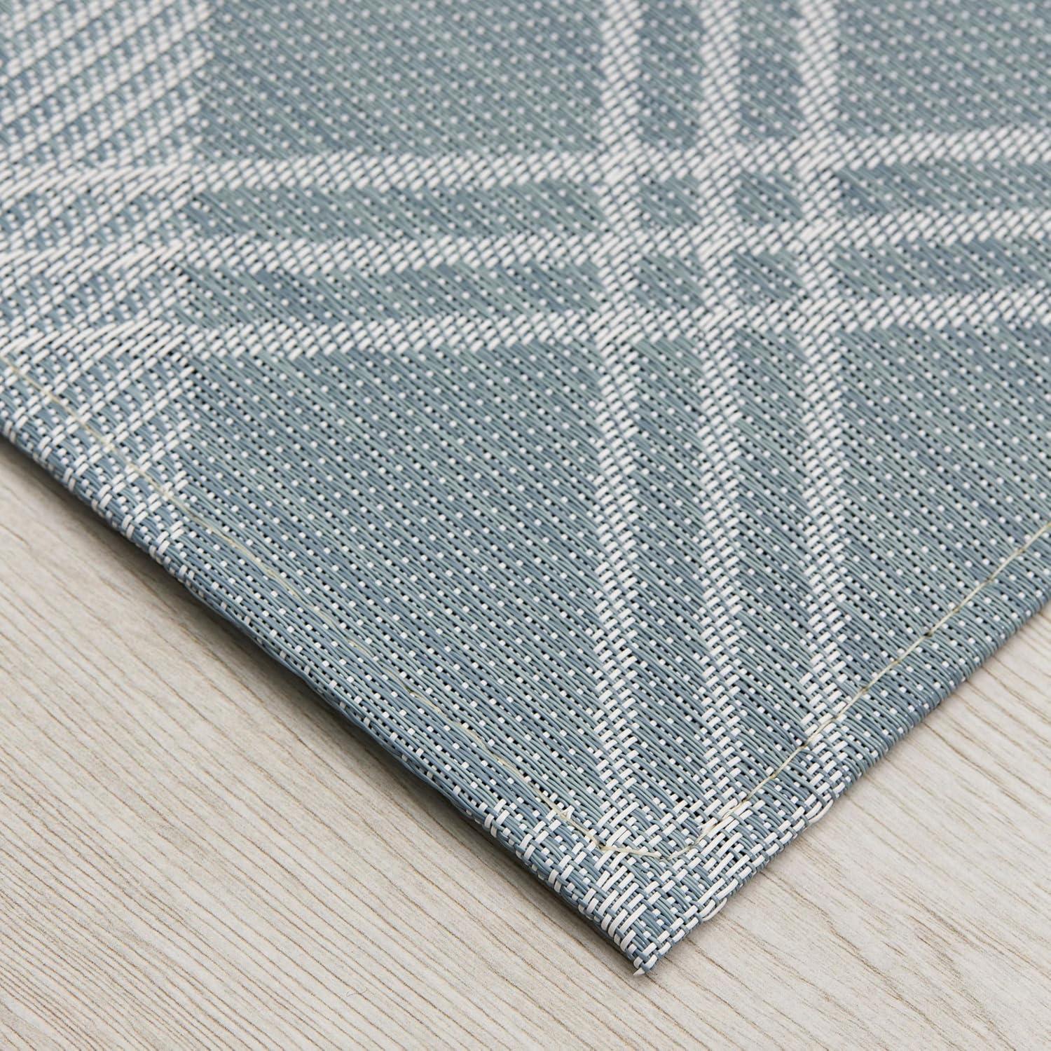 image:imageChilewich Martha by Martha Stewart Ribbons Rug in Abalone 23x36 Easy Care Premium IndoorOutdoor Floor Mat for Entry Kitchen Bath Pool with NonSlip BackingSea