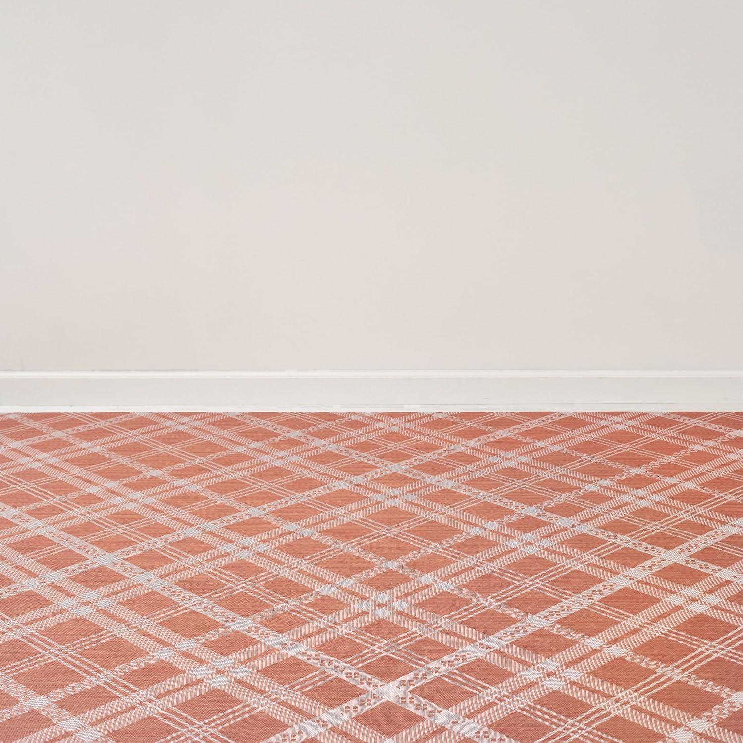 image:imageChilewich Martha by Martha Stewart Ribbons Rug in Abalone 23x36 Easy Care Premium IndoorOutdoor Floor Mat for Entry Kitchen Bath Pool with NonSlip BackingBurnt Coral