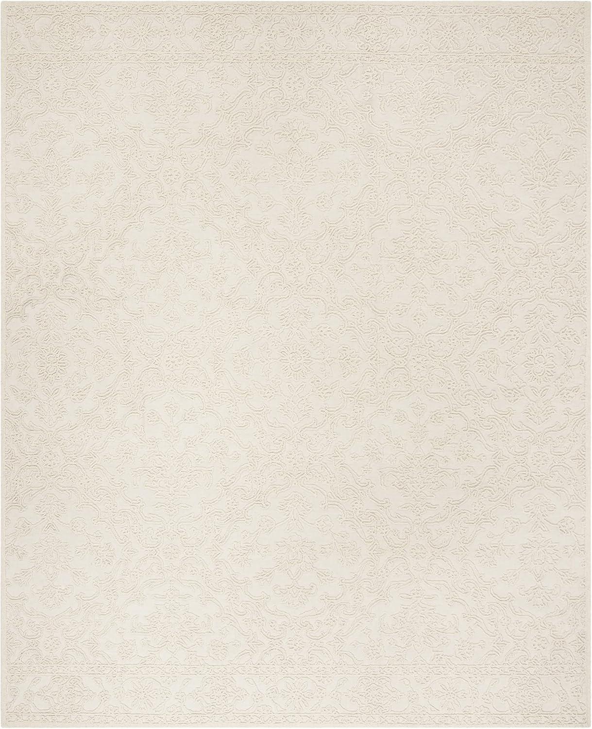 image:imageMartha Stewart x SAFAVIEH Area Rug Collection 8 x 10 Ivory Handmade Wool Ideal for Living Room Bedroom Office Dining Space MSR3512CIvory