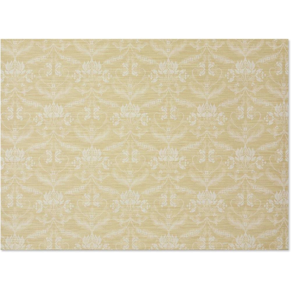 image:imageChilewich Martha by Martha Stewart Damask Rug in Sea  23x36  Easy Care  Premium IndoorOutdoor Floor Mat for Entry Kitchen Bath Pool with NonSlip BackingWheat