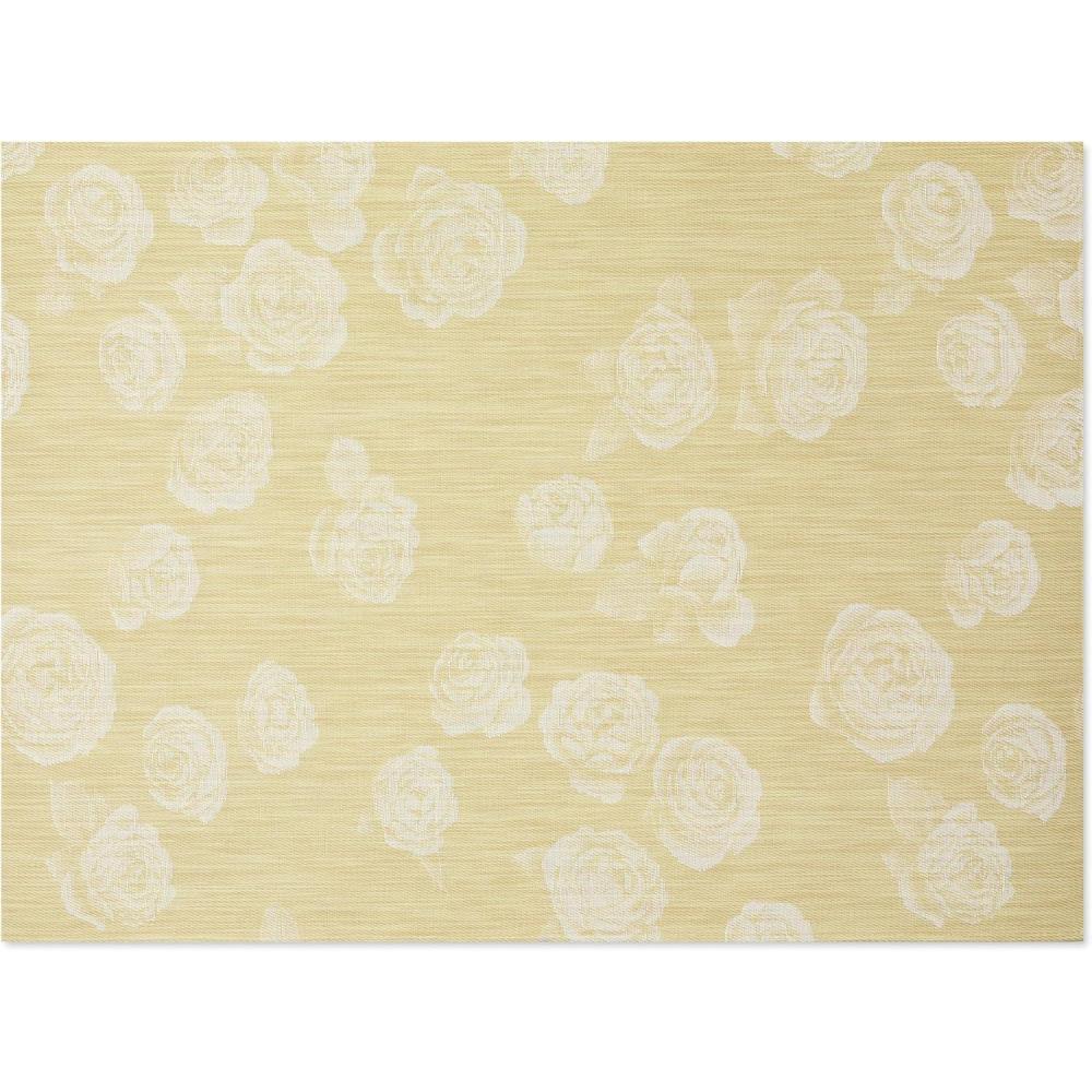 image:imageChilewich Martha by Martha Stewart Rosette Rug in Burnt Coral 23x36 Easy Care  Premium IndoorOutdoor Floor Mat for Entry Kitchen Bath Pool with NonSlip BackingWheat