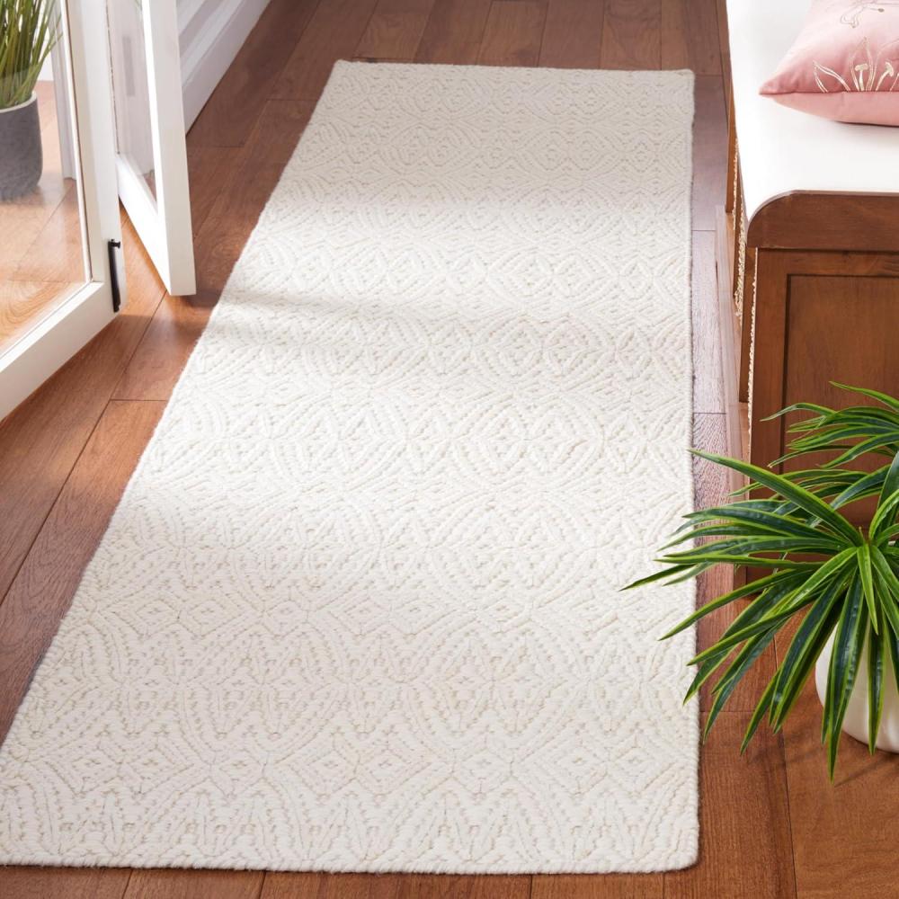 image:imageMartha Stewart x SAFAVIEH Area Rug Collection 8 x 10 Ivory Handmade Wool Ideal for Living Room Bedroom Office Dining Space MSR9602AIvory