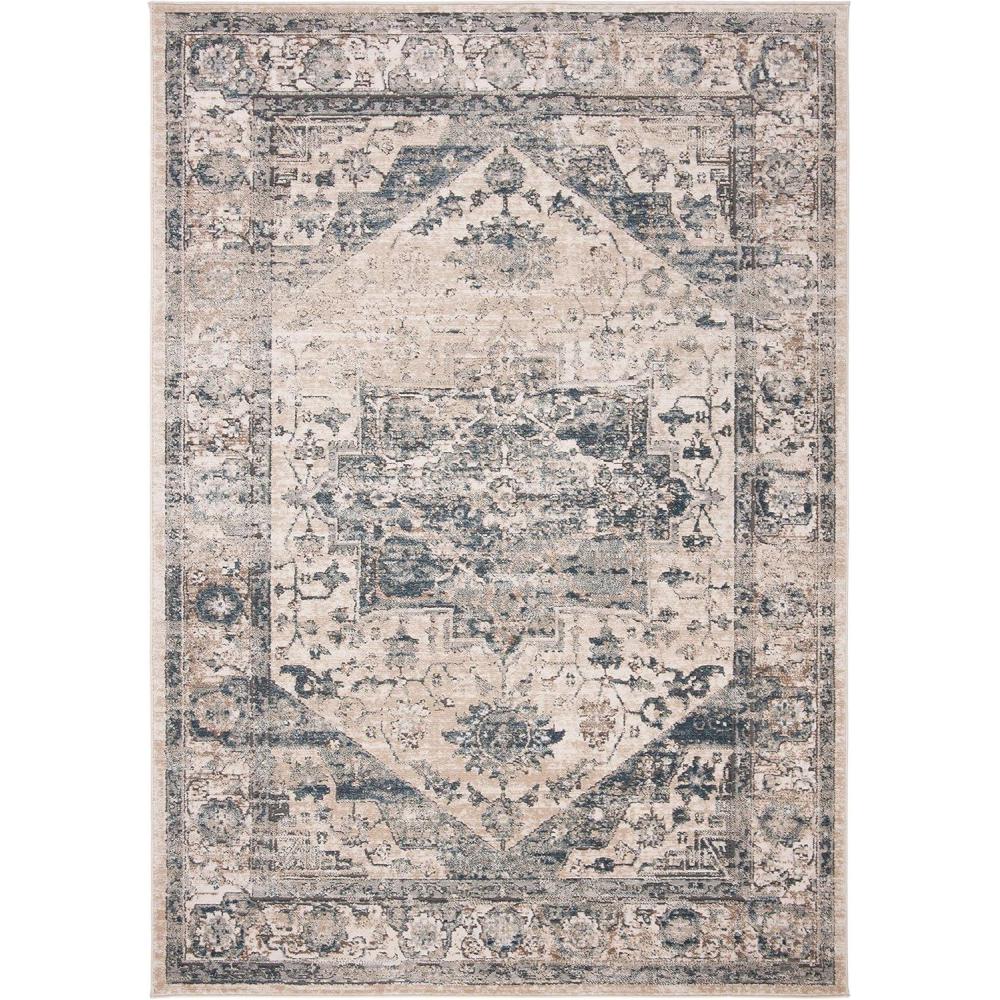 image:imageMartha Stewart x SAFAVIEH Area Rug Collection 8 x 10 Ivory amp Blue NonShedding amp Easy Cleaning Ideal for Living Room Bedroom Office Dining Space MSR868AIvoryBlue