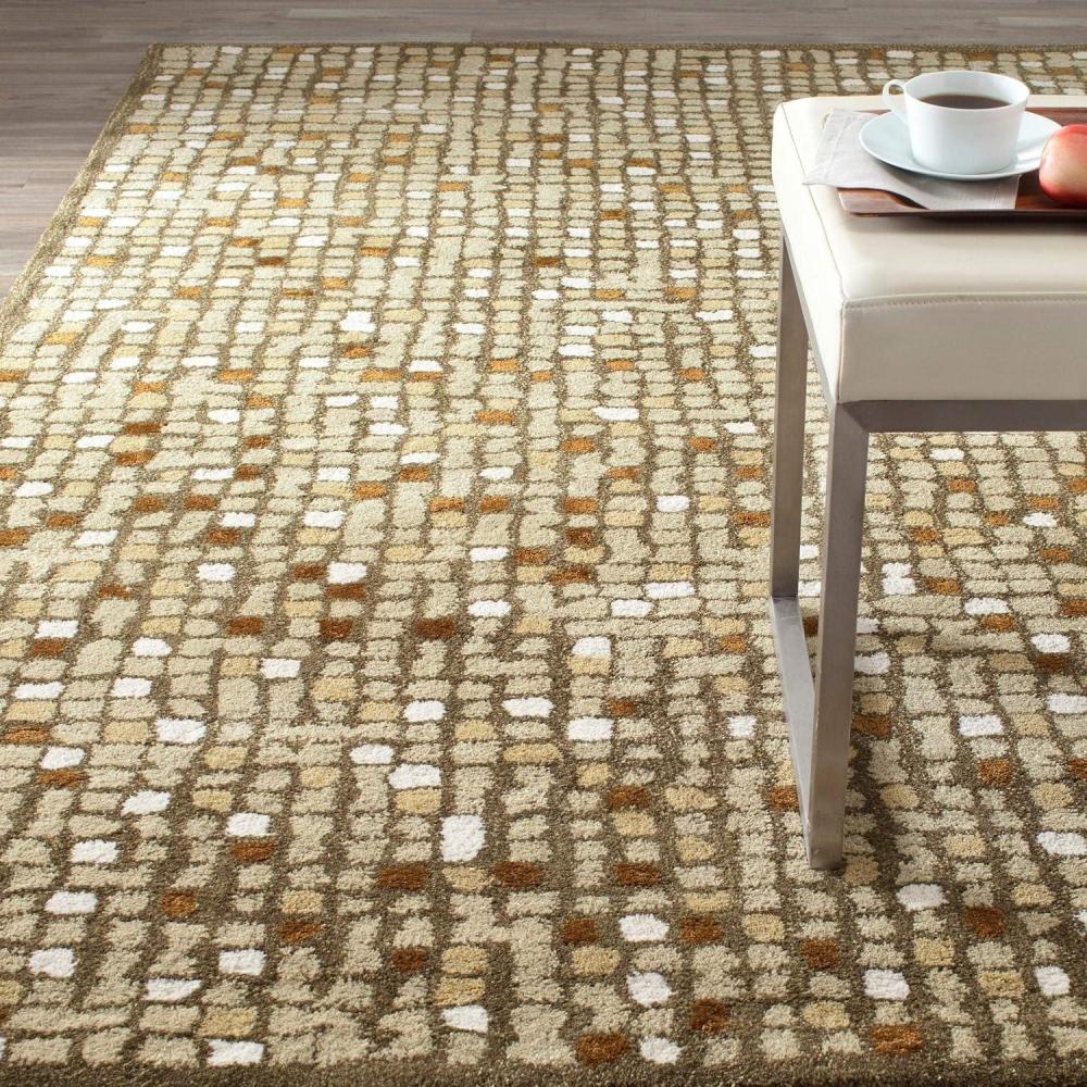 image:imageMartha Stewart x SAFAVIEH Area Rug Collection  8 x 10 Oolong Tea Green Handmade Wool amp Viscose Ideal for Living Room Bedroom Office Dining Space MSR3623A