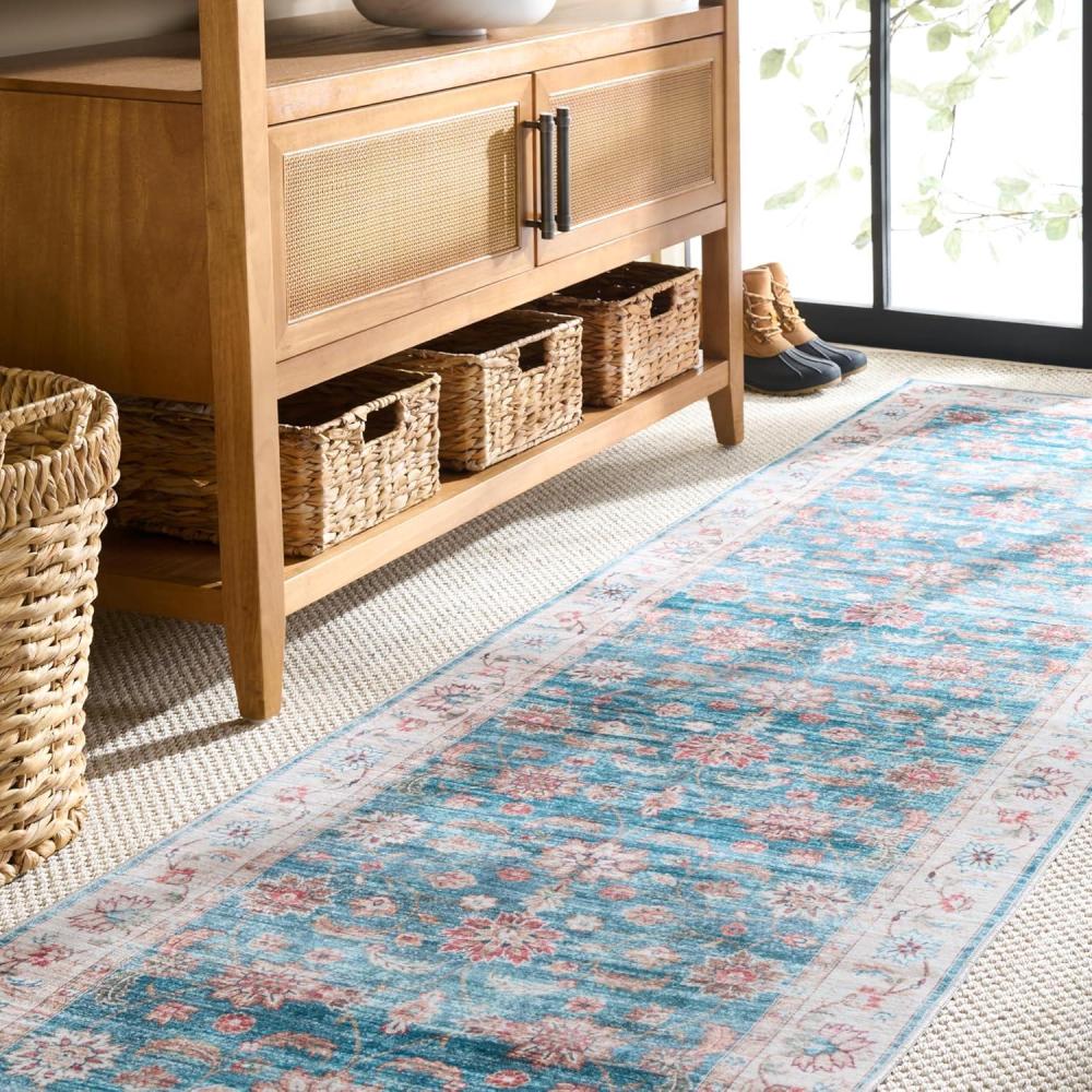 image:imageMartha Stewart x SAFAVIEH Machine Washable Area Rug Collection 5 x 8 Green amp Beige Slip Resistant amp Easy Cleaning Ideal for Ideal for Living Room Bedroom Dining Space MSRW112YGreenBeige