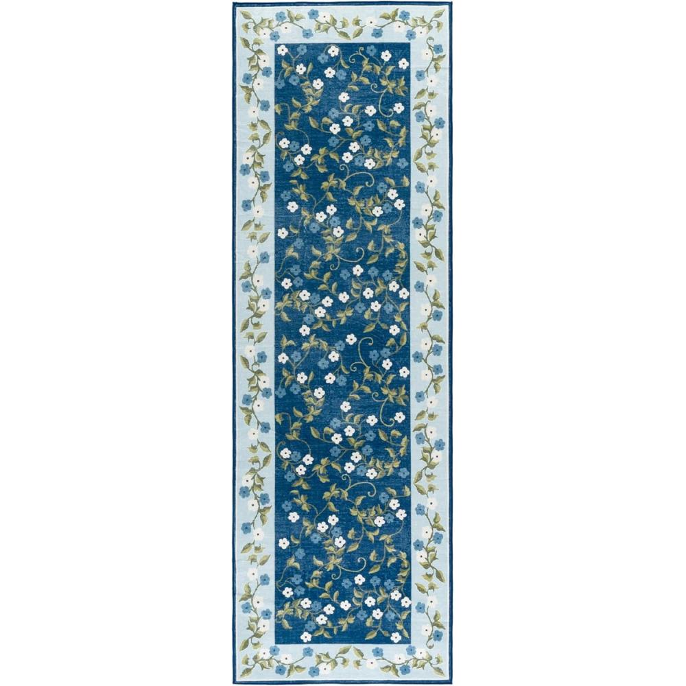 image:imageMartha Stewart x SAFAVIEH Machine Washable Area Rug Collection  5 x 8 Rust amp Gold Slip Resistant amp Easy Cleaning Ideal for Ideal for Living Room Bedroom Dining Space MSRW195QDark BlueLight Blue