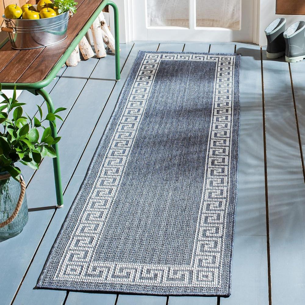 image:imageMartha Stewart x SAFAVIEH Outdoor Area Rug Collection  8 x 10 Grey Weather Resistant amp Washable Ideal for Patio Backyard Mudroom Deck Dining Space MSRO331FGreyCream