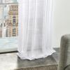 Martha Stewart Glacier Sheer Rod Pocket Window Curtain Panel Pair, 84″, Soft White