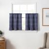 Martha Stewart Ruffle Curtains Striped Valance for Window – Kitchen Curtain – 1 Piece – 60″ x 14″, Blue(Blue)