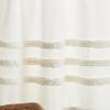 Martha Stewart Water’s Edge Tufted 3-Piece Window Curtain Valance & Tiers Set, 36″, White
