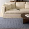 Martha Stewart x SAFAVIEH Area Rug Collection – 8′ x 10′, Blue & Grey, Flat Weave Cotton, Ideal for Living Room, Bedroom, Office, Dining Space (MSR401M)(Blue/Grey)