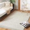 Martha Stewart x SAFAVIEH Area Rug Collection – 8′ x 10′, Grey & Ivory, Handmade Wool, Ideal for Living Room, Bedroom, Office, Dining Space (MSR9604G)(Grey/Ivory)