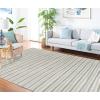 Martha Stewart x SAFAVIEH Area Rug Collection – 8′ x 10′, Nimbus Cloud Gray, Handmade Wool & Viscose, Ideal for Living Room, Bedroom, Office, Dining Space (MSR3619A)