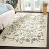 Martha Stewart x SAFAVIEH Area Rug Collection – 8′ x 10′, Persimmon Red, Handmade Wool & Viscose, Ideal for Living Room, Bedroom, Office, Dining Space (MSR3611A)(Colonial Blue)