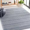 Martha Stewart x SAFAVIEH Area Rug Collection – 8′ x 10′, Taupe & Beige, Cotton, Ideal for Living Room, Bedroom, Office, Dining Space (MSR412E)(Navy/Light Grey)