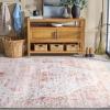 Martha Stewart x SAFAVIEH Machine Washable Area Rug Collection – 5′ x 8′, Beige & Gold, Slip Resistant & Easy Cleaning, Ideal for Ideal for Living Room, Bedroom, Dining Space (MSRW127B)(Beige/Gold)