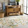 Martha Stewart x SAFAVIEH Machine Washable Area Rug Collection – 5′ x 8′, Beige & Red, Slip Resistant & Easy Cleaning, Ideal for Ideal for Living Room, Bedroom, Dining Space (MSRW186B)(Beige/Red)