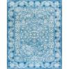 Martha Stewart x SAFAVIEH Machine Washable Area Rug Collection – 5′ x 8′, Blue & Beige, Slip Resistant & Easy Cleaning, Ideal for Ideal for Living Room, Bedroom, Dining Space (MSRW194L)(Blue/Beige)