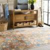 Martha Stewart x SAFAVIEH Machine Washable Area Rug Collection – 5′ x 8′, Dark Beige & Light Blue, Slip Resistant & Easy Cleaning, Ideal for Ideal for Living Room, Bedroom, Dining Space (MSRW187C)(Dark Beige/Light Blue)