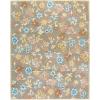 Martha Stewart x SAFAVIEH Machine Washable Area Rug Collection – 5′ x 8′, Dark Beige & Light Blue, Slip Resistant & Easy Cleaning, Ideal for Ideal for Living Room, Bedroom, Dining Space (MSRW187C)(Dark Beige/Light Blue)