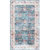 Martha Stewart x SAFAVIEH Machine Washable Area Rug Collection – 5′ x 8′, Green & Beige, Slip Resistant & Easy Cleaning, Ideal for Ideal for Living Room, Bedroom, Dining Space (MSRW112Y)(Green/Beige)