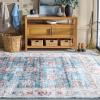 Martha Stewart x SAFAVIEH Machine Washable Area Rug Collection – 5′ x 8′, Green & Beige, Slip Resistant & Easy Cleaning, Ideal for Ideal for Living Room, Bedroom, Dining Space (MSRW112Y)(Green/Beige)